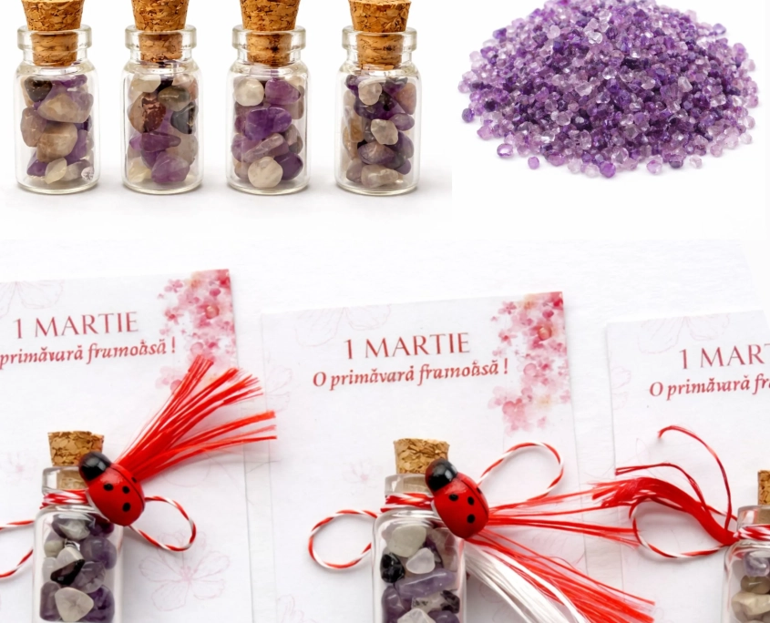 martisor cristale naturale ametist